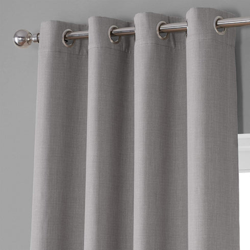 HPD Half Price Drapes Grommet Faux Linen Room Darkening Curtain (1 Panel) 50 X 120, BOCH-LN1857-120-GR, Oatmeal