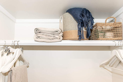 East Earth Storage Basket, the perfect Toy Storage, blanket, throw pillow or Laundry bin (light grey)