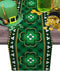St. Patrick's Day Clover Linen Table Runner Dresser Scarves, Irish Lucky Shamrock Rectangle Tablecloths for Farmhouse Kitchen Dining Wedding Picnic Party 16x72in, Green Buffalo Plaid Checkered