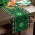 St. Patrick's Day Clover Linen Table Runner Dresser Scarves, Irish Lucky Shamrock Rectangle Tablecloths for Farmhouse Kitchen Dining Wedding Picnic Party 16x72in, Green Buffalo Plaid Checkered