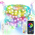 HOUHUI Fairy String Lights, 65.6ft Rainbow Fairy Lights for Bedroom, App Control LED Fairy Lights USB Plug in with Remote, Waterproof Music Sync LED String Lights for Indoor Outdoor Christmas Lights
