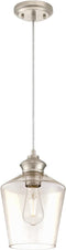 Westinghouse Lighting 6106500 One-Light Indoor Mini Pendant, Brushed Nickel Finish with Clear Glass