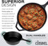 Cuisinel Cast Iron Skillet - 10"-Inch X 3"-Inch-Deep Frying Pan / 3-Quart Pot with Assist Handle - Pre-Seasoned Oven Safe Cookware - Indoor/Outdoor Use - Grill, Stovetop, BBQ, Firepit, Induction Safe