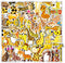 50 Pieces Cartoon Giraffe Stickers Vinyl Giraffe Decals Cute Giraffe Laptop Stickers Waterproof Decorative Stickers for Computer, Luggage, Guitar, Bottle, Refrigerator (Giraffe)