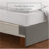 Levinsohn Bed Maker's Tailored Wrap-Around Bedskirt Never Lift Your Mattress Classic 14? Drop Length Pleated Styling, Twin, Soft Silver