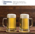 Bormioli Rocco 4-Pack Solid Heavy Large Beer Glasses with Handle - 17.1/4 Ounce Glass Steins, Traditional Beer Mug glasses Set, Perfect Coffee - Tea Glass, Everyday Drinking Glasses, Cocktail Glasses