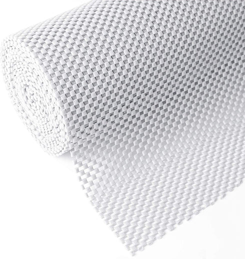 Shelf and Drawer Liner, Non-Adhesive Non Slip and Grip Durable Clean Pad Full Size 17.7 Inches x 20 Feet for Drawers, Shelves, Cabinets, Storage, Kitchen, Desks, Kitchenware, Tableware, White