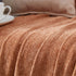 BOURINA Chenille Fluffy Throw Blanket with Decorative Fringe for Couch Cover Sofa Chair Blanket?50×60 Inches? Orange
