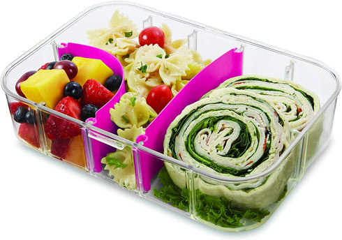 PackIt Flex Bento Food Storage Container, Ripe Raspberry