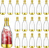 18 Pieces Champagne Bottle Container Candy Bottle DIY Favor Mini Baby Shower Favors Candy Jars Wedding Favors Plastic Small Champagne Bottles for Wedding Bridal Shower Birthday, Clear and Gold