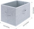 DIMJ Closet Storage Bins, Fabric Storage Basket for Shelves, Collapsible Storage Bins with Handles Closet Organizers and Storage Cubes Box for Clothes, Toys, Other Sundries (Gray, 3 Packs )