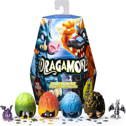 Dragamonz, Ultimate Dragon 6 Pack, Collectible Figure & Trading Card Game, for Kids Aged 5 & Up