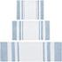 Madison Park Reversible Spa Rug 100%-Cotton Striped Ultra Soft Water Fast Bath Non-Slip Absorbent Quick Dry Mats for Tub, Shower Room, and Bathroom, 27"x45", Blue (MP72-6211)