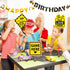 Construction Party Supplies, Dump Truck Birthday Party Decorations for Boys, with Construction Sign, Hanging Swirl, Happy Birthday Banner, Balloons, Cake Toppers - 70 Pack
