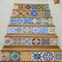 yazi Stair Stickers Decals Peel and Stick Viny Tile Backsplash Stair Brick Pattern Stair Riser Refurbished Stair Treads Decals Removable Staircase murals Christmas Decorate 7''W x 39''L (Set of 6)