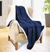 Tirrinia Super Soft Sherpa Throw Blanket Dark Blue Chevron 50" x 60" Reversible Fuzzy Micro Plush All Season Fleece TV Blanket for Bed or Couch