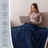 Tirrinia Super Soft Sherpa Throw Blanket Dark Blue Chevron 50" x 60" Reversible Fuzzy Micro Plush All Season Fleece TV Blanket for Bed or Couch