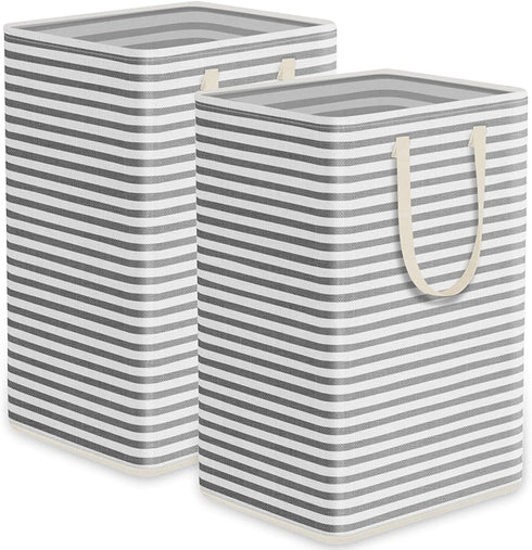 2 Pack Large Laundry Hamper Covanm 75L Collapsible Laundry Basket with Carry Handles for Clothes, Toys