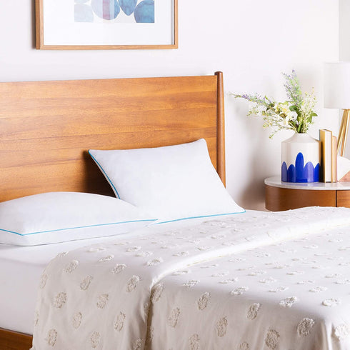 Linenspa Shredded Memory Foam 2 Pack Pillow, Standard, White 2 Count