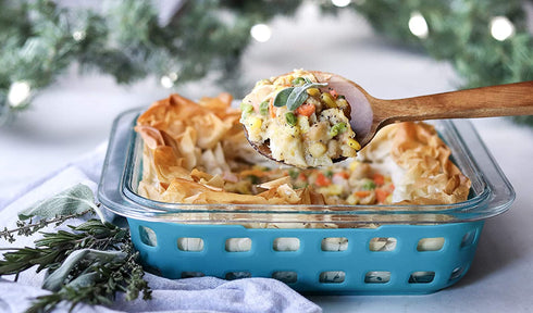 Ello Duraglass Baking Dish, 8x8-2Qt, Polar Grey