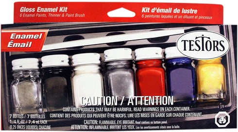 Testors Enamel Paint Set, 9115X, Gloss