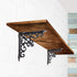4 Pack Heavy Duty and Thick Cast Iron Victorian Shelf Bracket, Antique Black, Small 5x1x 5 inches, L-Shaped Shelf Bracket, DIY Projects, Hardware Included, JS-90-061 by North American Country Home
