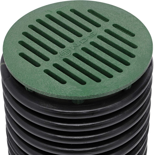 NDS 50 6" Round Grate, Green Fits Spee-D Catch Basin 6 in. Drain Pipes & Fittings, 6"