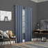Sun Zero Soho 2-pack Blackout Energy Efficient Grommet Curtain Panel Pair, 54" x 84", Denim Blue