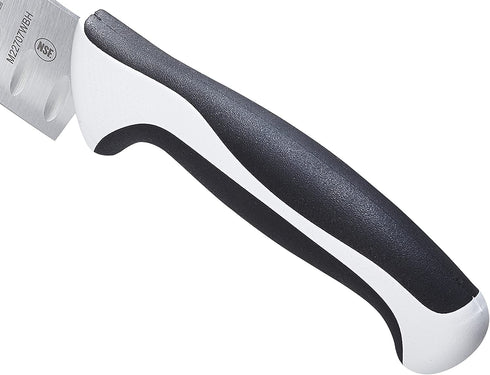 Mercer Culinary Millennia White Handle, 7-Inch Granton Edge, Santoku Knife
