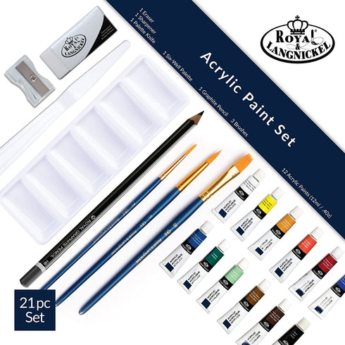 Royal & Langnickel Essentials Clear View Acrylic Painting Set, Small
