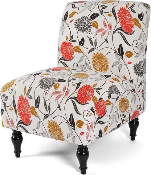 Liykimt Armless Accent Chair Cover Slipcover?Slipper Chair Stretch Spandex Removable for Armless Chair Furniture Protector Covers for Living Dining Room Hotel (Orange, 1)