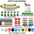 Pixel Style Gamer Birthday Party Supplies includes Banner - Cake and Cupcake Toppers - Balloons - Bracelets - Invitation Cards - Candy Bar Wrappers - Chip Can Labels