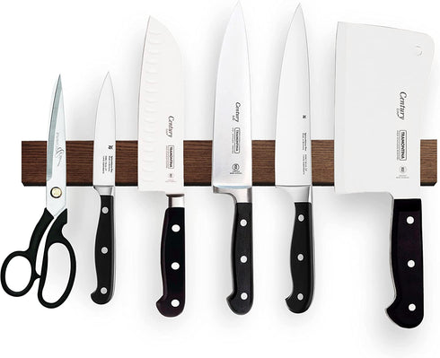 SimpleUsefulThings 16 inch Wood Professional Magnetic Knife Strip - Rack Bar - Magnetic Knife Holder for Wall
