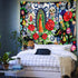 FEASRT Day of Dead Tapestry Skull Tapestry Mexican Skeleton Tapestries for Bedroom Living Room Apartment Dorm Decorations Wall Art Decor Tapestry 60x60 Inches GTZYAY427