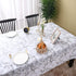 YADA Vinyl Flannel Backed Tablecloth Waterproof Oil-Proof Wipeable PVC Table Cloth for Restaurants Picnic Dining Durable Table Cover Used Indoor/Outdoor(White Marble 60 Inch Square)