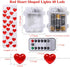 Cooraby 13.1 Feet 40 Heart Shaped LED String Lights Twinkle Fairy Lights Battery Operated with 8 Flash Modes, Remote and Timer for Indoor Outdoor Party Wedding Valentine's Day Mother's Day Decor