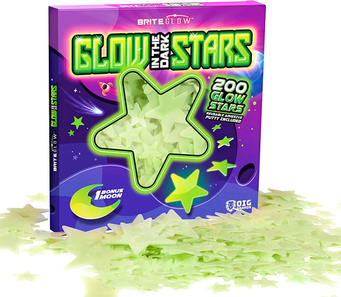 Glow In The Dark Stars with Planets & Constellation Map Includes Sticky Putty for Star Stickers I Outer Space Bright Wall Stickers I Kids Glow In the Dark Ceiling Decorations I Christmas Stocking Stuffer Gift