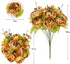 JUSTOYOU 2 Bunches Artificial Peonies, 12 Heads Faux Peony Flowers, Peonies Flowers for Decoration, Silk Flowers Bulk, Flores Artificiales para Decoracion, for Wedding, Party Decor (Gold)