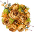 JUSTOYOU 2 Bunches Artificial Peonies, 12 Heads Faux Peony Flowers, Peonies Flowers for Decoration, Silk Flowers Bulk, Flores Artificiales para Decoracion, for Wedding, Party Decor (Gold)