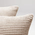 Deconovo Throw Pillow Covers Corduroy 18x18 Inch Cream with Stripe Pattern Square Soft Cushion Covers for Couch Bedroom Sofa Living Room Bed Chair Solid Pack of 2