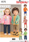 Simplicity US8576OS 18" Sport and Pajamas Unisex Doll Clothes Sewing Patterns, One Size (One Size)