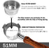 51mm Stainless Steel Filter Basket 1/2/4 Cup for Espresso Bottomless Portafilter,compatible with Delonghi,Breville 51mm Coffee Machine.Gift: Blind Filter and Scoop Clip.