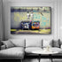 FINDEMO Banksy Street Graffiti Canvas Art Poster and Wall Art Picture Print Modern Family Bedroom Decor Posters 16x24inch(40x60cm)