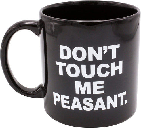 Island Dogs Don't Touch Me Peasant Giant 22 oz Ceramic Novelty Coffee Mug