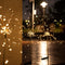 Mafiti Solar Garden Lights Outdoor,2 Pack Each 120 LED Solar Fire Work Lights, DIY Waterproof Solar String Lights for Patio,Yard Decoration(Warm White)