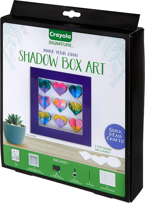 Crayola DIY Shadow Box, Personalized Picture Frame Kit, Unique Gifts for Mom, 13 Piece