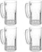 COKTIK 4 Pack Heavy Large Beer Glasses with Handle - 20 Ounce Glass Steins, Classic Beer Mug glasses Set