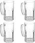 COKTIK 4 Pack Heavy Large Beer Glasses with Handle - 20 Ounce Glass Steins, Classic Beer Mug glasses Set