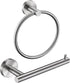 Brushed Nickel Toilet Paper Holder, Towel Ring Set 2 Pieces Hand Towel Holder for Bathroom Hardware Accessories Set SUS304 Stainless Steel Sturdy Wall Mount Bathroom Holder