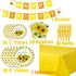 Sunflower Party Supplies Party Favors Sunflowers Birthday Party Decorations for 10 Guests, Including Disposable Paper Plates, Banner, Napkins, Forks and Tablecloths Pack Set for Kids Boy and Girls